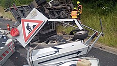 Dopravní nehoda na dálnici D6 u Bezové (12. ervna 2023)