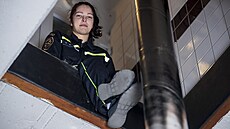 Lenka Sluneková je první hasikou v kolínské výjezdové jednotce. (8. ervna...