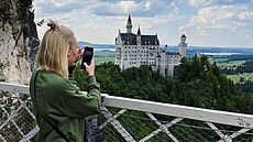 Bavorský zámek Neuschwanstein (15. ervna 2023)