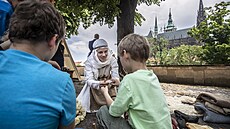 Zahrady Pražského hradu se otevřely dětským návštěvníkům. (10. června 2023)