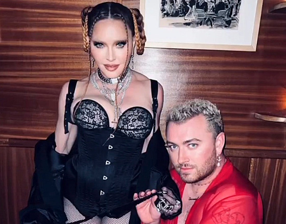 Madonna a Sam Smith na spoleném snímku, který zpvaka umístila na své...