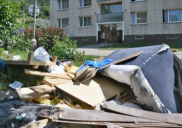 Sídlit Mojí v Ústí nad Labem (erven 2023)