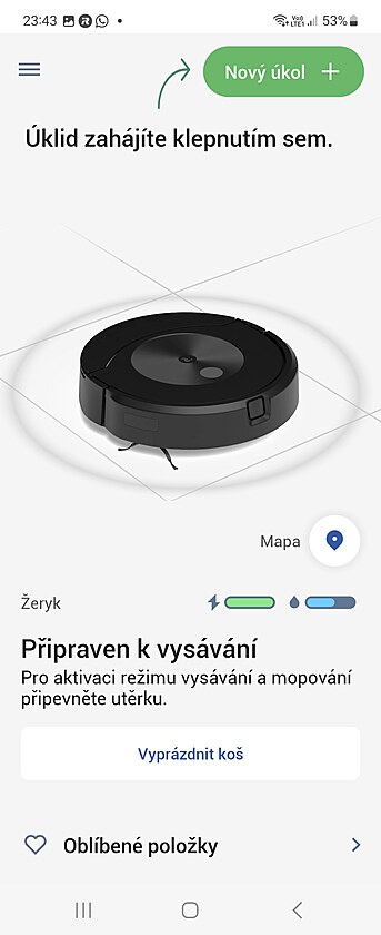 Mobiln aplikace pro vysava iRobot Roomba J7+