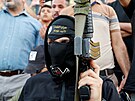 Poheb palestinského ozbrojence ve mst Tubas (20. ervna 2023)