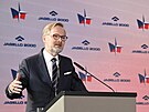Premiér Petr Fiala (ODS) má projev na konferenci Nae bezpenost není...