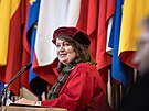 Rektorka Univerzity Karlovy Milena Králí�ková v Karolinu. (21. �ervna 2023)