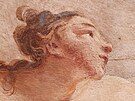 Autentická malba Carla Innocenza Carloneho v Clam-Gallasov paláci (detail...