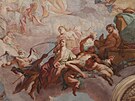Autentická malba Carla Innocenza Carloneho v Clam-Gallasov paláci (shromádní...