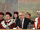 Ministr Mikulá Bek na slavnostním pedávání profesorských dekret. (21. ervna...
