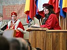 Rektorka Univerzity Karlovy Milena Králíková v Karolinu. (21. ervna 2023)