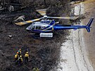 Snímek zachycuje vrtulník ministerstva pírodních zdroj a obnovitelných...