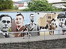 Na zdi podchodu ve Zln pipomn umlec Michal Filk osobnosti jako byl...