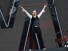 David Gahan na londýnském koncert turné Depeche Mode k albu Memento Mori z...