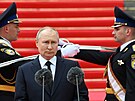Ruský prezident Vladimir Putin na setkání s vojáky na kremelském námstí v...