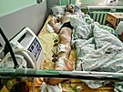 Zranný ruský voják v nemocnici v Záporoské oblasti (13. prosince 2023)