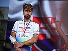 Peter Sagan se stíbrnou medailí z mistrovství eské republiky v silniní...