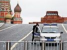 Rudé námstí v Moskv je uzavené a pod dohledem policist. (24. ervna 2023)