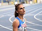 Sprinterka Karolína Maasová na atletickém mistrovství Evropy drustev.