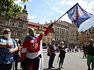 Demonstrace SPD a Trikolory ped Snmovnou proti obranné smlouv s USA. (27....