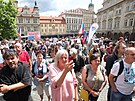 Demonstrace SPD a Trikolory ped Snmovnou proti obranné smlouv s USA. (27....