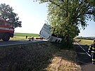 U Bílého Újezdu se srazil autobus s autem. (26. ervna 2023)
