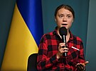 védská klimatická aktivistka Greta Thunbergová se v Kyjev setkala s...