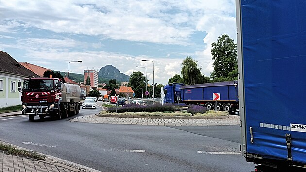 Doprava v centru Bliny (erven 2023)