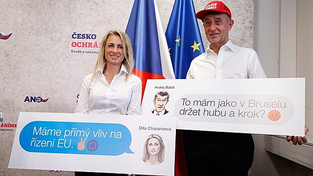 Europoslankyn� Dita Charanzov� a ��f hnut� ANO Andrej Babi� (2. kv�tna 2019)