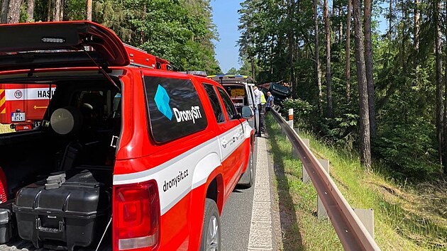 Tragick nehoda na Plzesku. idi osobnho auta zemel po srce s nkladnm vozidlem. (22. 6. 2023)
