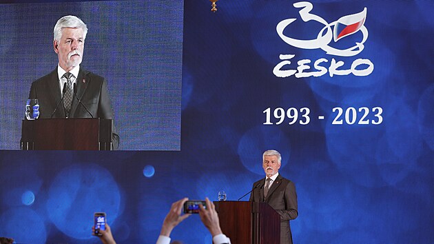 Slavnostní konference ke 30 letm eské republiky. Na snímku prezident Petr...