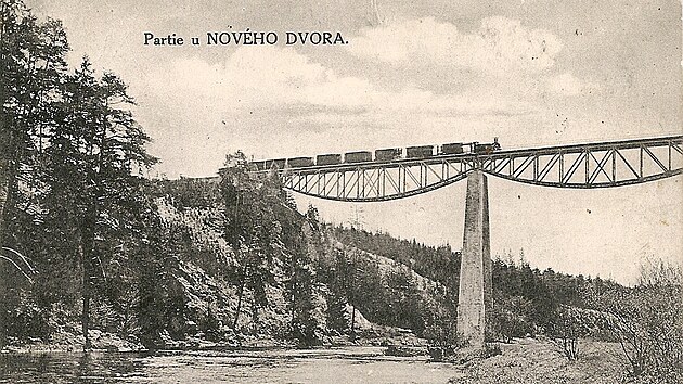 Povansk viadukt na dobov pohlednici