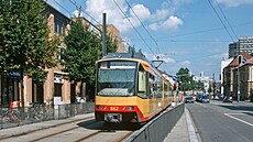 Vlakotramvaj v n�meckém Heilbronnu (1. ledna 2022)