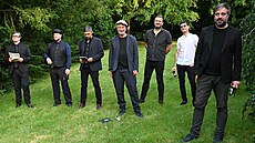 Vystoupení hudebn-literární kapely Kafka Band v zahrad Lobkowického paláce