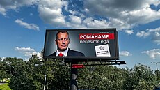 Pedseda slovenského parlamentu Boris Kollár na pedvolebním billboardu Jsme...