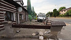 Na zahrádce v dob nehody nikdo nesedl.