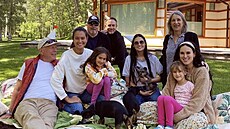 Bruce Willis s rodinou v roce 2020