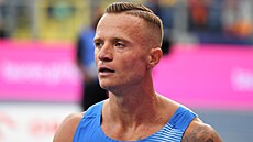 Sprinter Jan Veleba na atletickém mistrovství Evropy drustev.