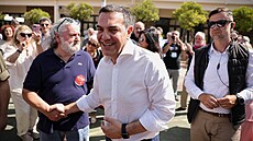 Alexis Tsipras, lídr levicové strany Syriza, odvolil. (25. ervna 2023)