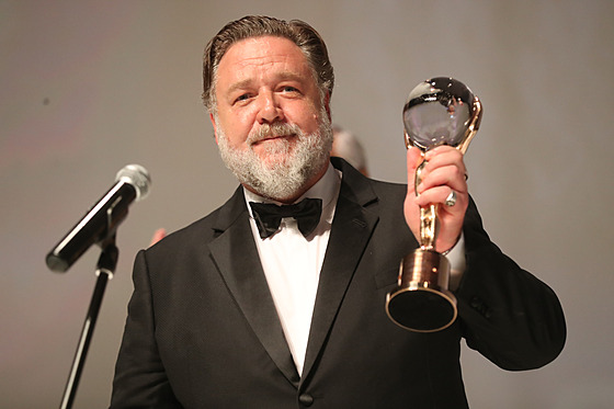 Russel Crowe na Mezinárodním filmovém festivalu v Karlových Varech. (30. �ervna...