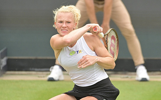 Kateina Siniaková na turnaji v Bad Homburgu