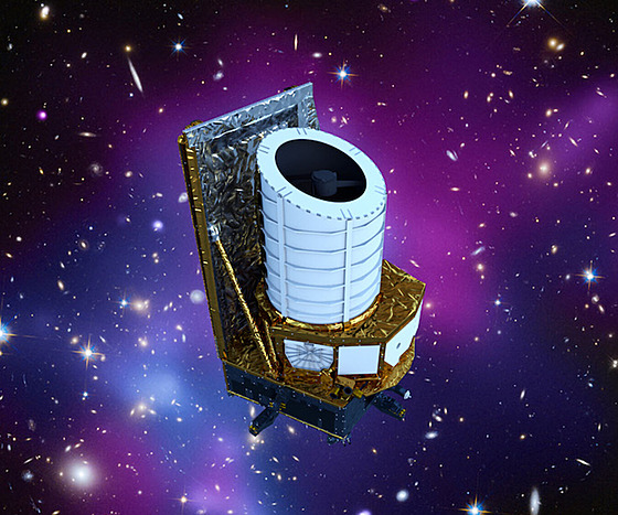 Ilustrace dalekohledu Euclid ve vesmírném prostoru