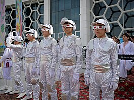 V Turkmenistánu oteveli nové chytré msto Arkadag. (29. ervna 2023)