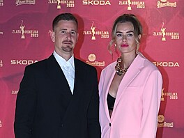 Roman ervenka a jeho manelka Veronika ervenková na udílení cen Zlatá hokejka...