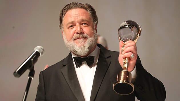 Russel Crowe na Mezinárodním filmovém festivalu v Karlových Varech. (30. června 2023)