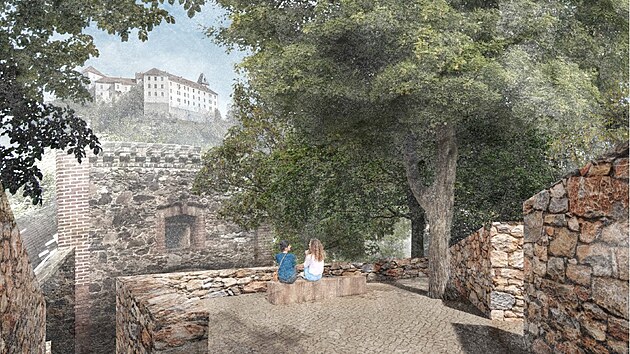 Architekti navrhuj� doplnit lokalitu je�t� o horn� terasu s vyhl�dkou na vimpersk� z�mek.