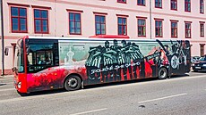 Autobus fotbalist� Dynama v Bud�jovicích