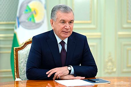 Prezident Uzbekistánu avkat Mirzijojev (28. dubna 2023)