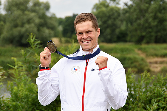 Kanoista Václav Chaloupka s bronzovou medailí z ME ve vodním slalomu v Krakov.
