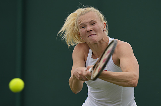eská tenistka Kateina Siniaková ve druhém kole Wimbledonu.