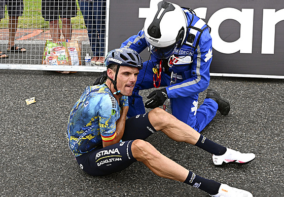 Luis León Sánchez se zranil ve tvrté etap Tour de France.